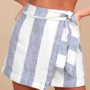 Free People Striped Wrap Skirt